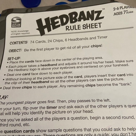 HEDBANZ 2ND EDITION The Quick Question Game of "What Am I?" Ages 7+ - INCOMPLETE - Picture 5 of 8